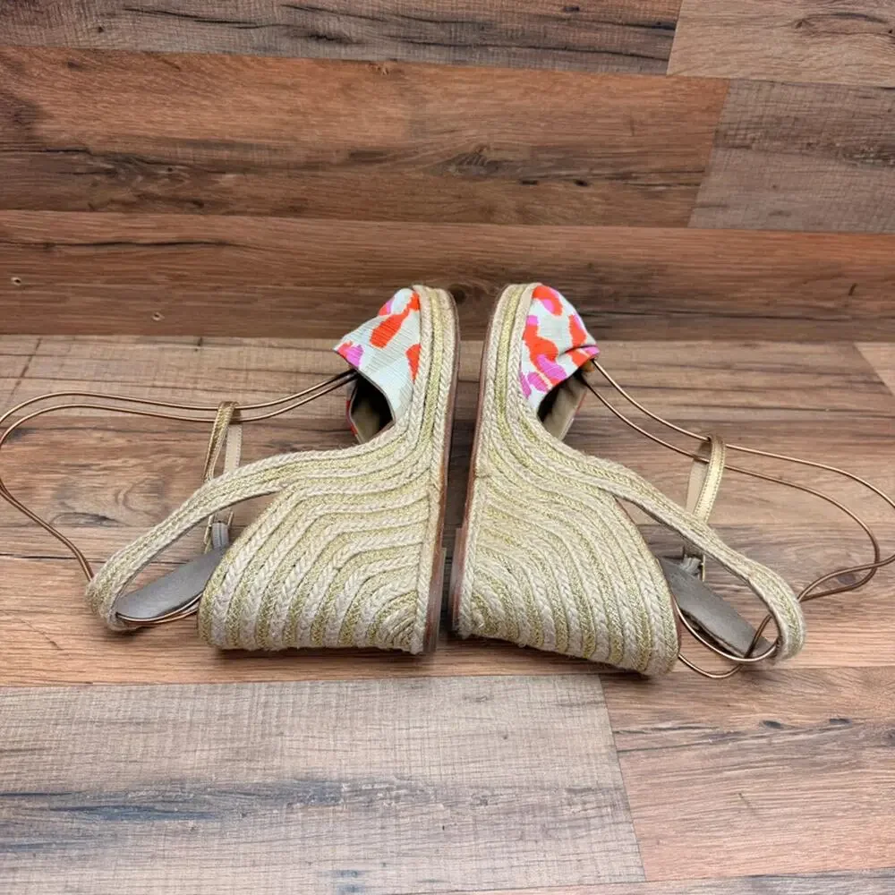 Kate Spade New York Pink size 10 Gold Rope Wedges Wedge Sandals